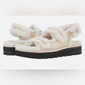 Stuart Whitman Zoe Lift Chill Suede Fur Sandals